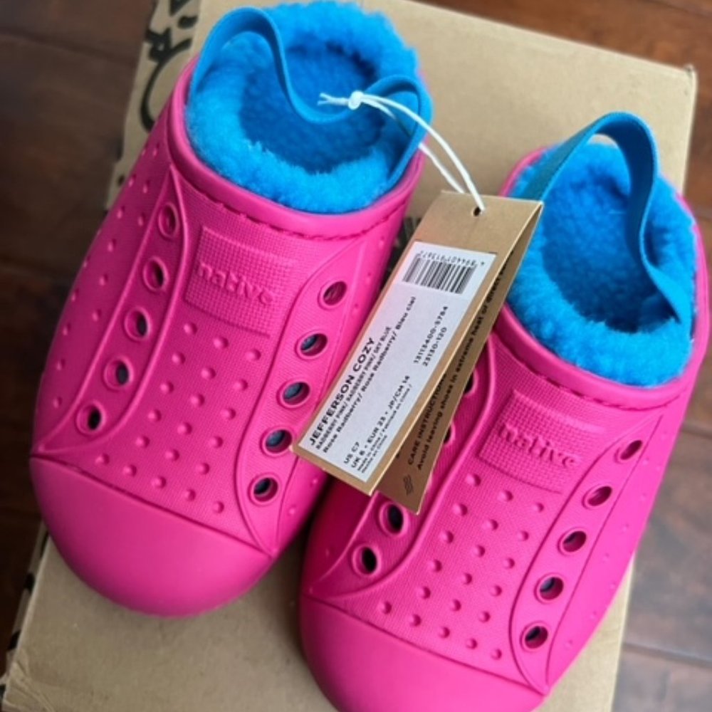 NWT Native Shoes Jefferson Cozy Sugarlite Size Toddler 7